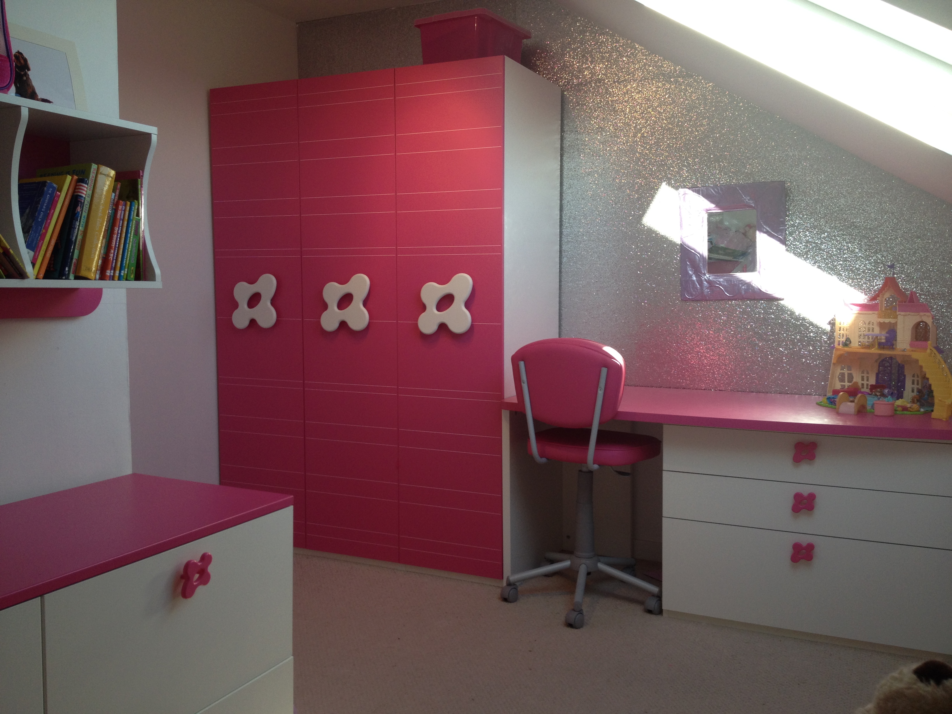 Girl's pink attic bedroom project by Robinsons Beds