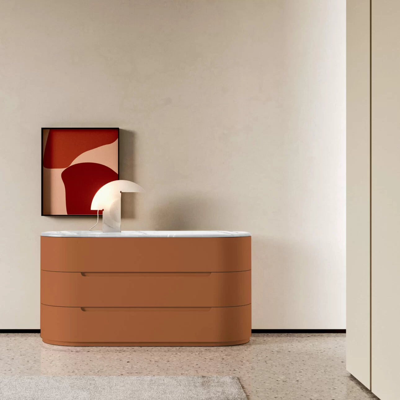 2 Drawer Globo Bedside Table