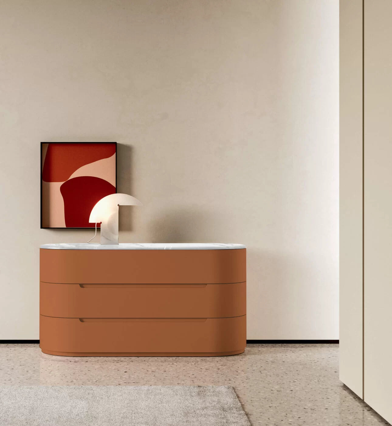 2 Drawer Globo Bedside Table