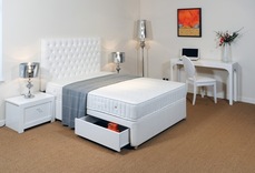 'Contour Ortho' Coil Sprung Emperor Divan Bed with Memory foam (Extra Firm) 200cm