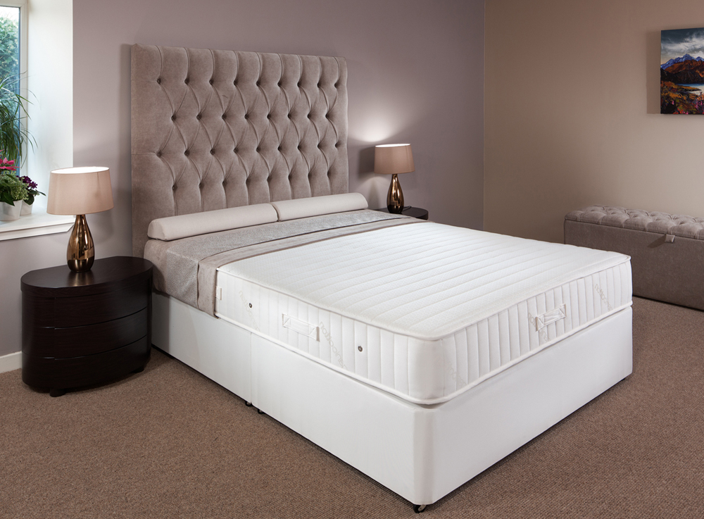 Happy Beds Ortho Royale Divan Bed Set Orthopaedic Mattress No Drawers 3 Single 90 x 190 cm