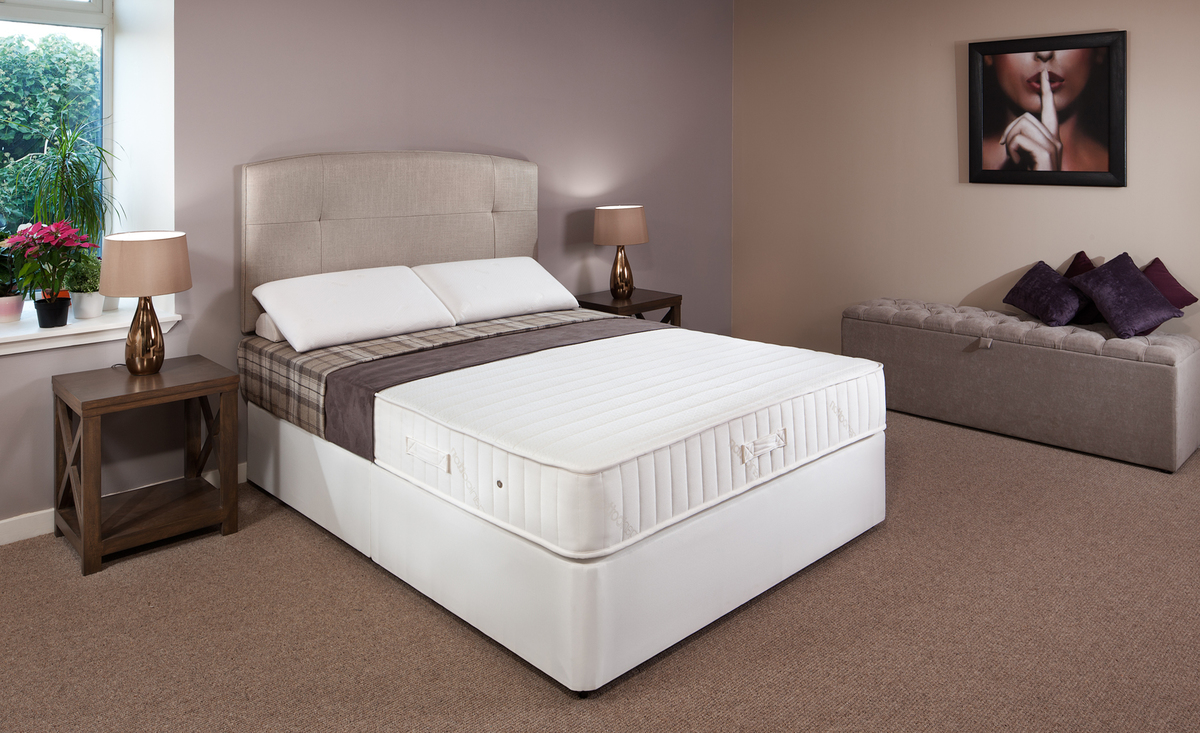 Profile Double Coil Sprung Divan Bed (Medium or Firm support) 