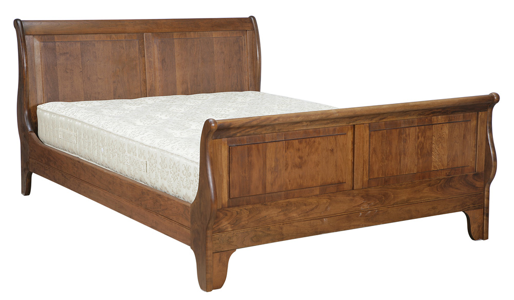 Cherry Wood Sleigh Bed Robinsons Beds, Wooden Sleigh Bed Super King