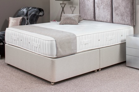 Trend Upholstered Double Divan Bed with Choice of Fabrics