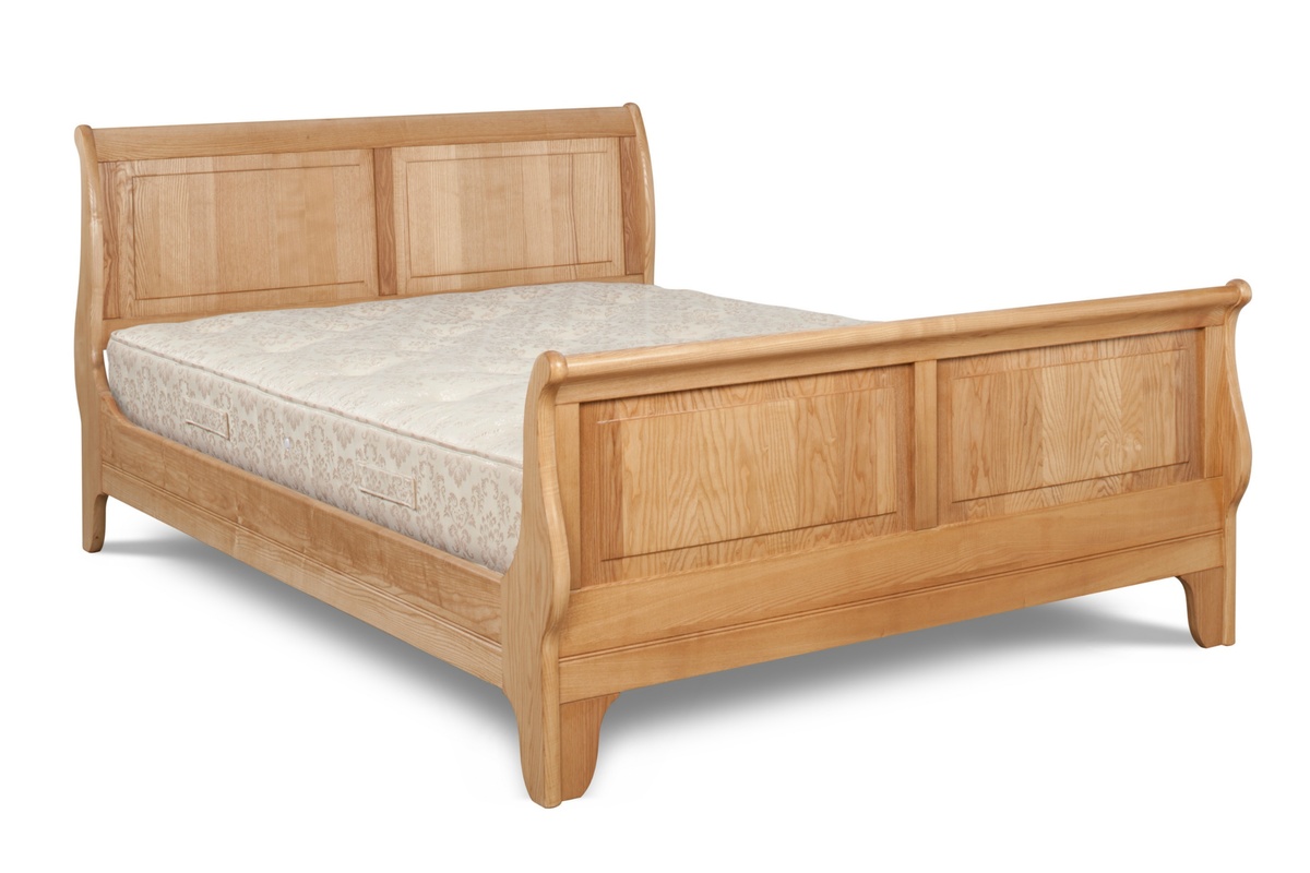Cherry Wood Sleigh Bed Robinsons Beds, Cherry Wood Sleigh Bed Super King