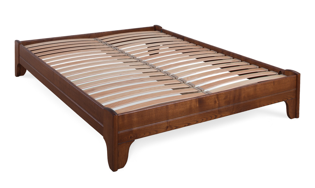 Solid Wood Slatted Bed Frame, Wooden Slat Simple Base Bed Frame Pragma Bed